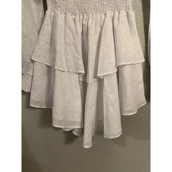 NWT The Jet set Diaries Mini Dress Size Large White Eyelet - Picture 4 of 8
